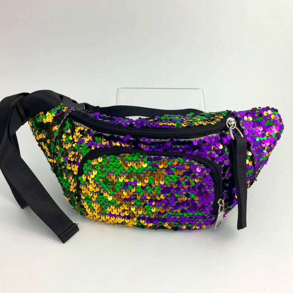 Mardi Gras Sequin Fanny Pack